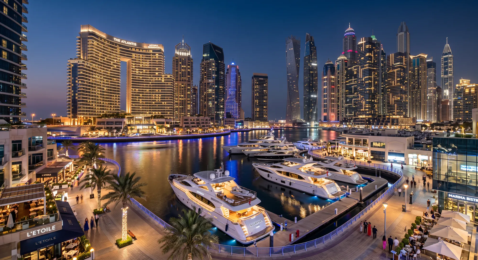 Dubai Marina at night